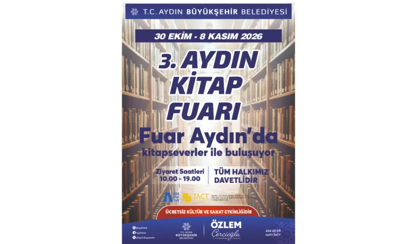 Aydın'da kitap tutkunları buluşuyor: Fuar 30 Ekim'de açılıyor