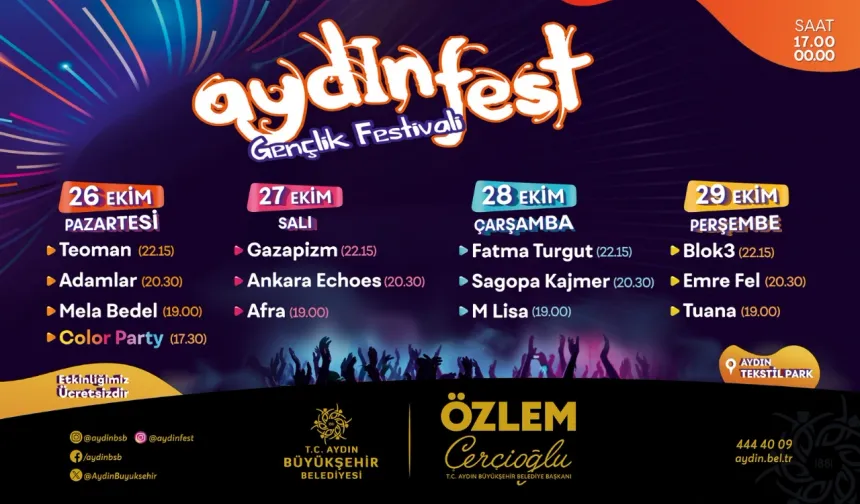 Aydınfest 2026 başlıyor: İşte konser programı