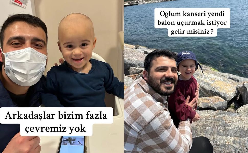 Kanseri yenen Ali Asaf, binlerce kişiyle gözkyüzüne balon bıraktı