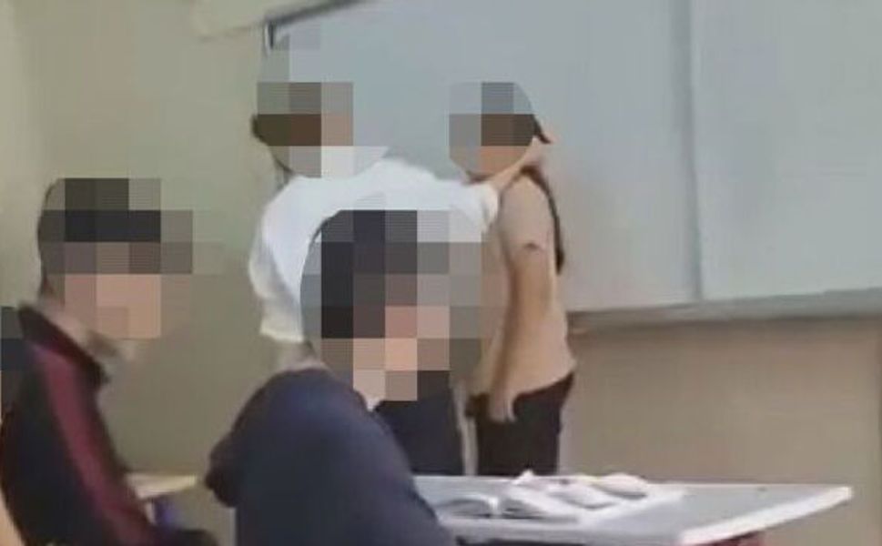 Skandal olay! Öğretmenin öğrenciye şiddet anları kamerada!