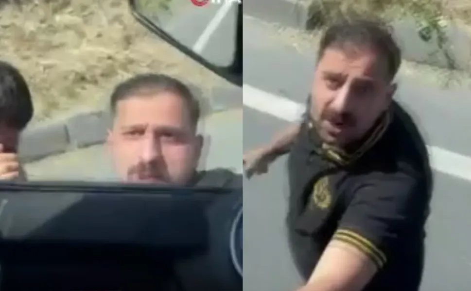 Trafikte sandalyeli saldırı! Tır şoförüne dehşeti yaşattılar!