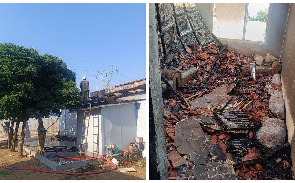 Alevlerin arasında kalan 1 yaşındaki bebekten acı haber