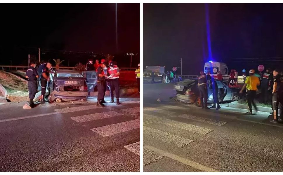 Gece yarısı can pazarı: İki otomobil çarpıştı, 2 ölü!