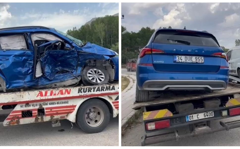 Hastane yolunda korkunç kaza: Otomobil ikiye katlandı, 2 ölü