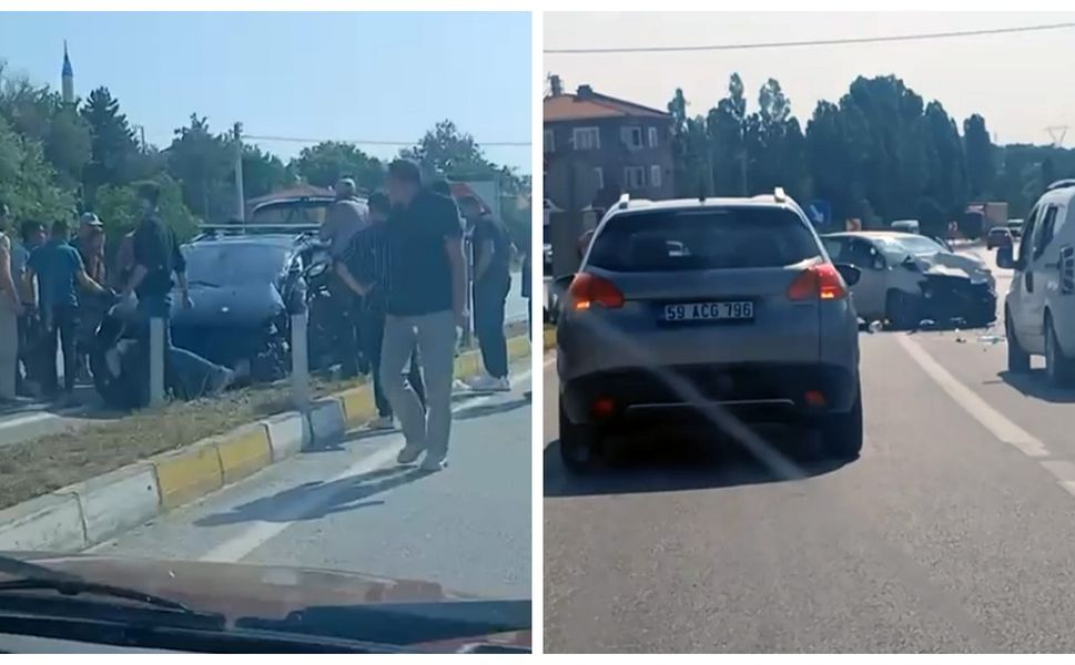 İki otomobil kavşakta çarpıştı: 1 ölü, 3 yaralı
