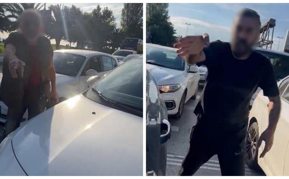 Kadın sürücü çocuklarının yanında darbedildi