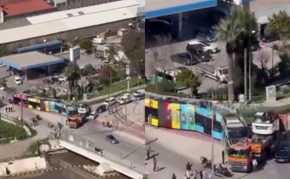 Konak’ta tramvay kazası: Seferler kısmen durdu, yol çift yönlü kapatıldı