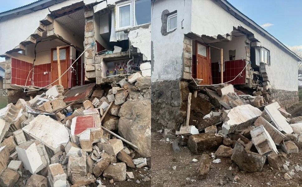 4.3 büyüklüğündeki deprem köydeki evlerde hasara yol açtı