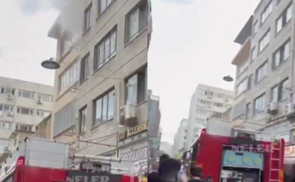 İzmir Çankaya’daki iş hanında yangın çıktı