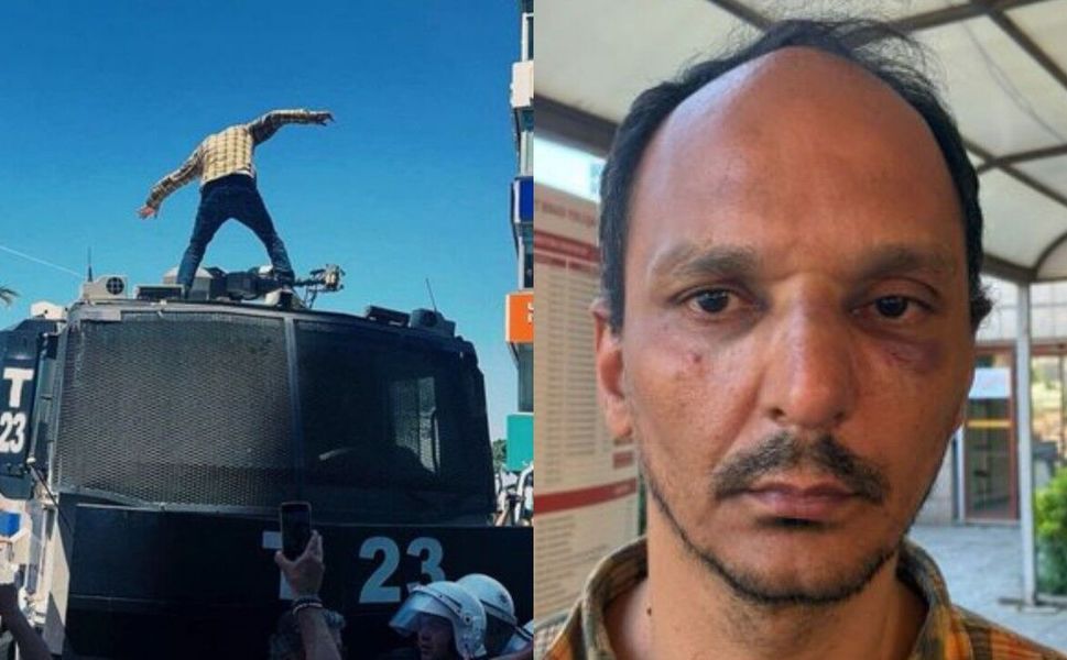 İzmir’de TOMA’nın üstüne çıkmıştı: Deniz Yolcu çıkarıldığı mahkemece tutuklandı