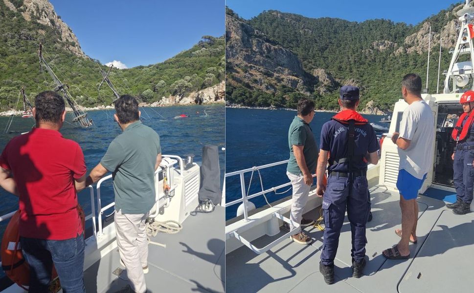 Marmaris'te 110 yolculu tur teknesi battı!