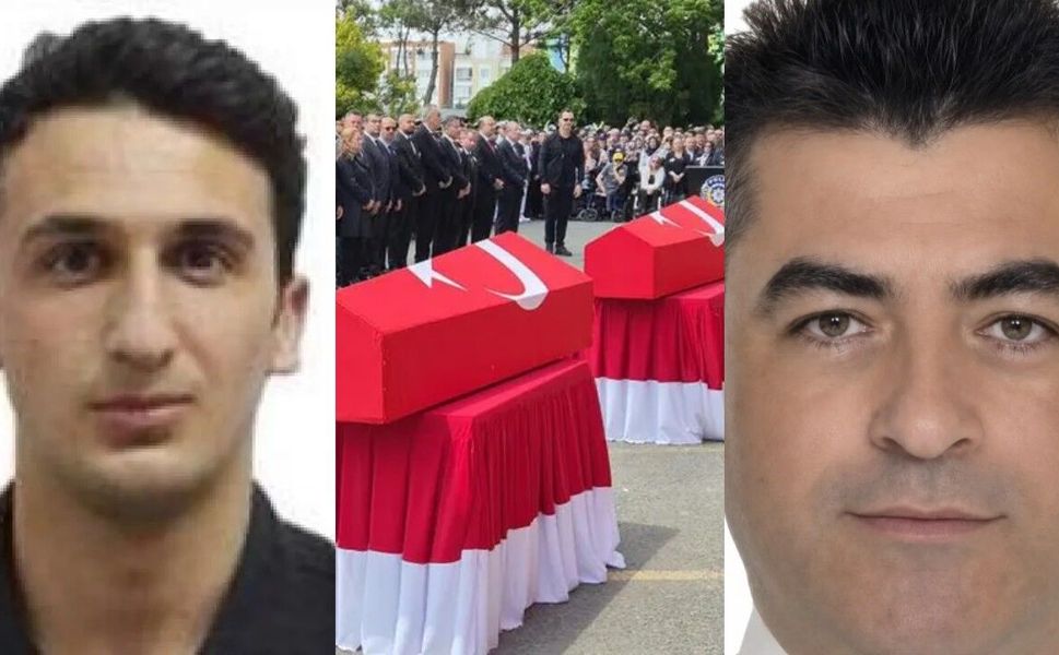 Şehit polisler Erkan Tütüncüler ve Emrah Koç son yolculuğuna uğurlandı