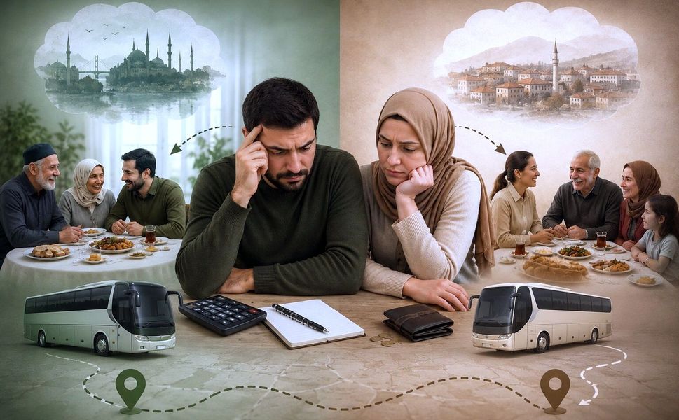 ‘Sıralı’ya para kalmadı otobüsler bu kez dolmadı