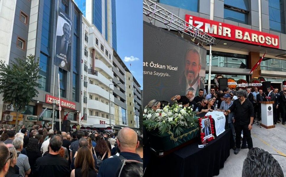 Eski İzmir Barosu Başkanı Özkan Yücel son yolculuğuna uğurlanıyor