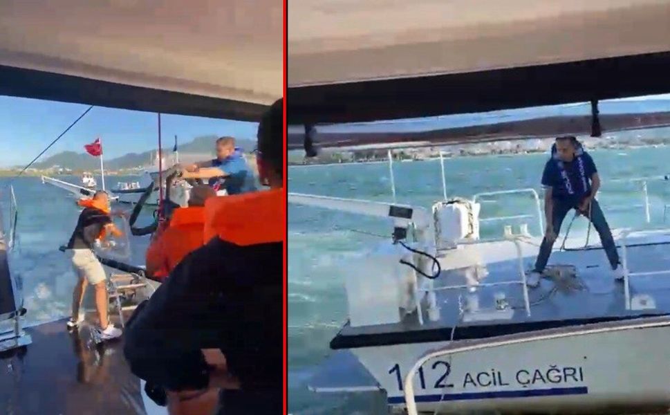 İzmir’de deniz polisi zamana karşı yarıştı: Su alan teknedeki 6 yolcu kurtarıldı