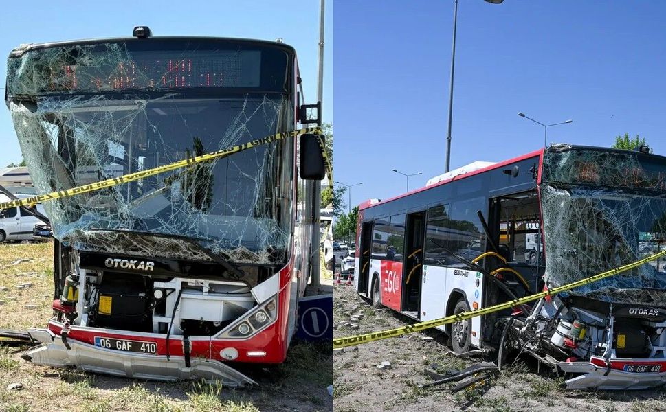Başkentte EGO otobüsü kaza yaptı: 1 ölü, 9 yaralı