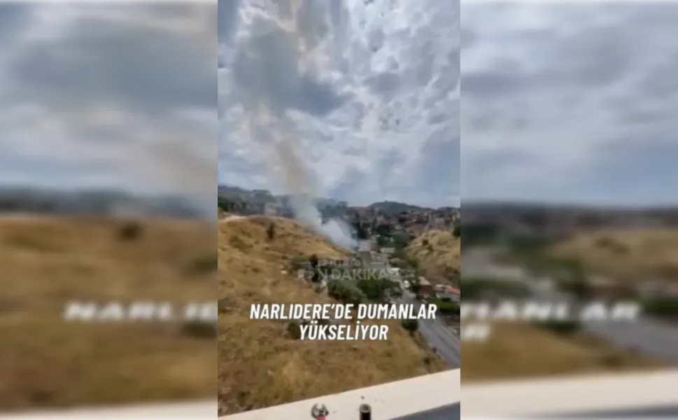 Narlıdere'de dumanlar yükseldi, ekipler bölgeye sevk edildi