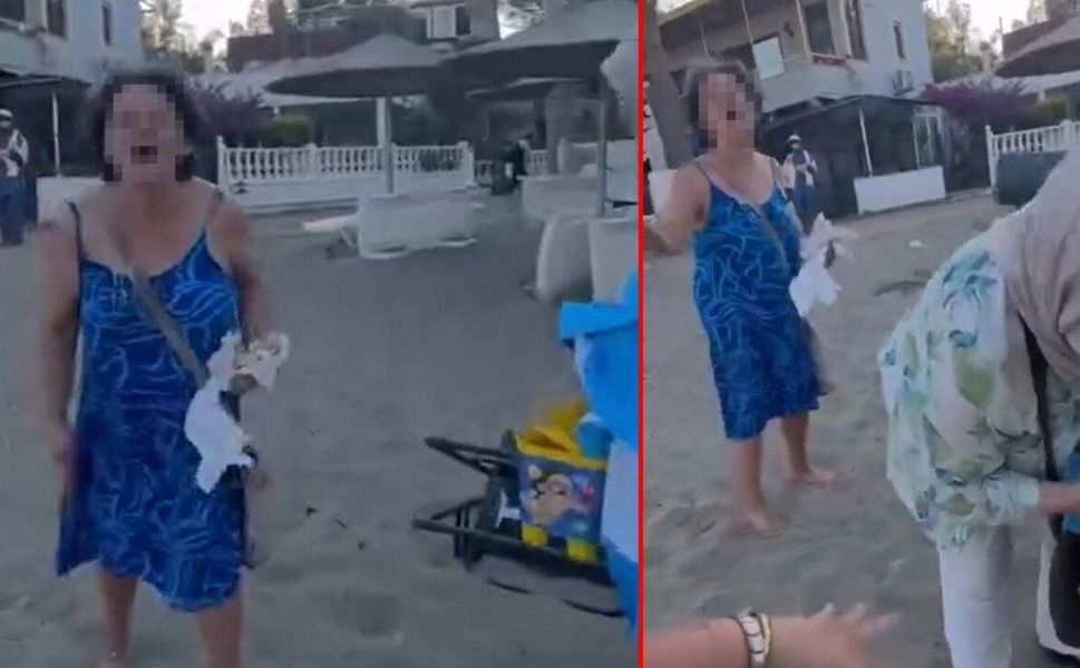 İzmir Seferihisar'da plajda anne ve kıza hakaret: O anlar kaydedildi