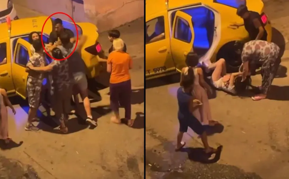 İzmir'in Konak ilçesinde taksi başında arbede: Genç kadın darbedildi