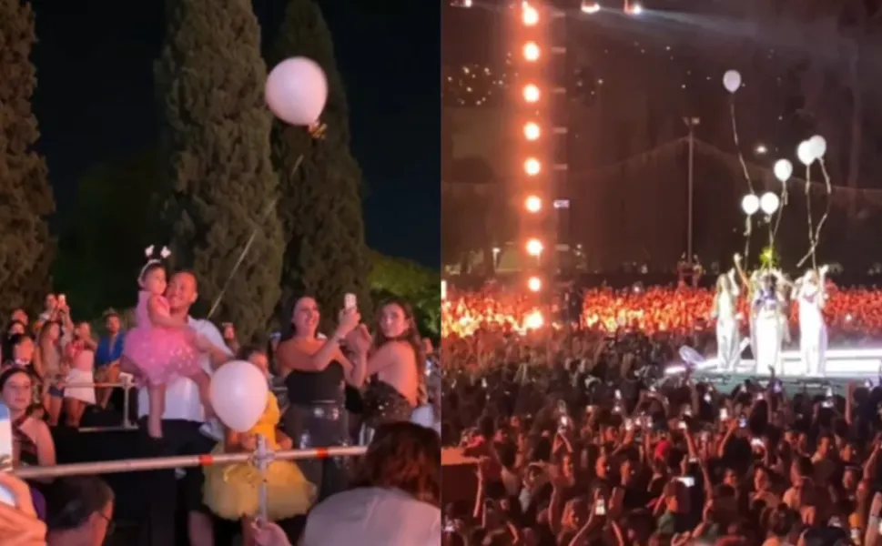 İzmir Manifest konserinde Almira için balonlar uçtu