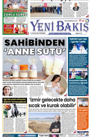 21.11.2024 Yeni Bakış Gazetesi