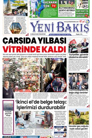 09.12.2024 Yeni Bakış Gazetesi