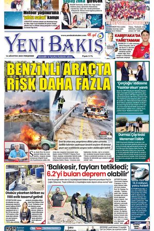 14.08.2025 Yeni Bakış Gazetesi