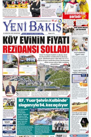 25.08.2025 Yeni Bakış Gazetesi