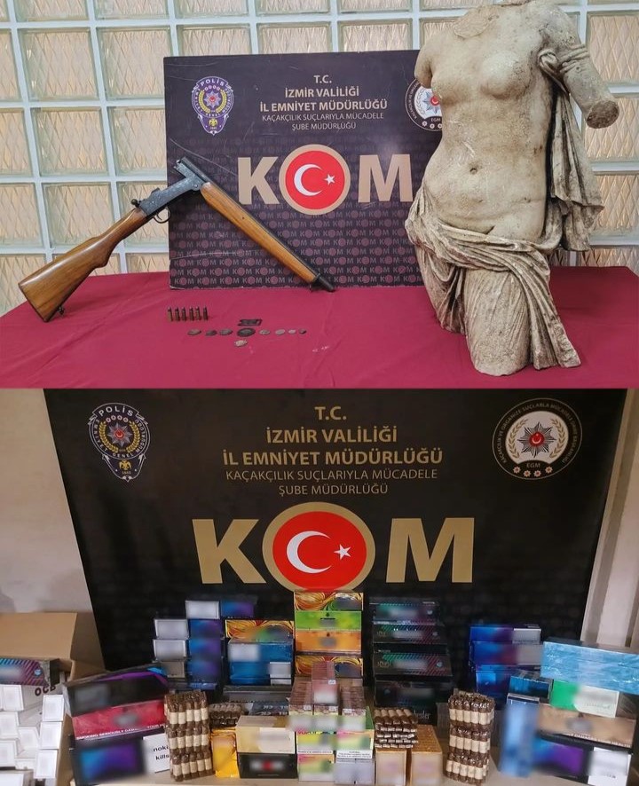 İzmir'de kaçakçılara şok operasyon 19 şüpheliye işlem! (1)