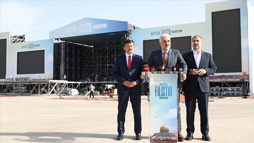 Milyonlarca kişi Gazze için tek yürek oldu AK Parti'nin 'Büyük Filistin Mitingi' İstanbul'da başladı! (2)