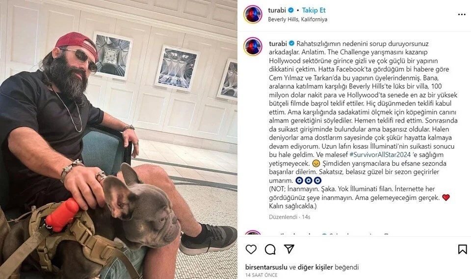 Turabi Çamkıran Survivorda yok mu?