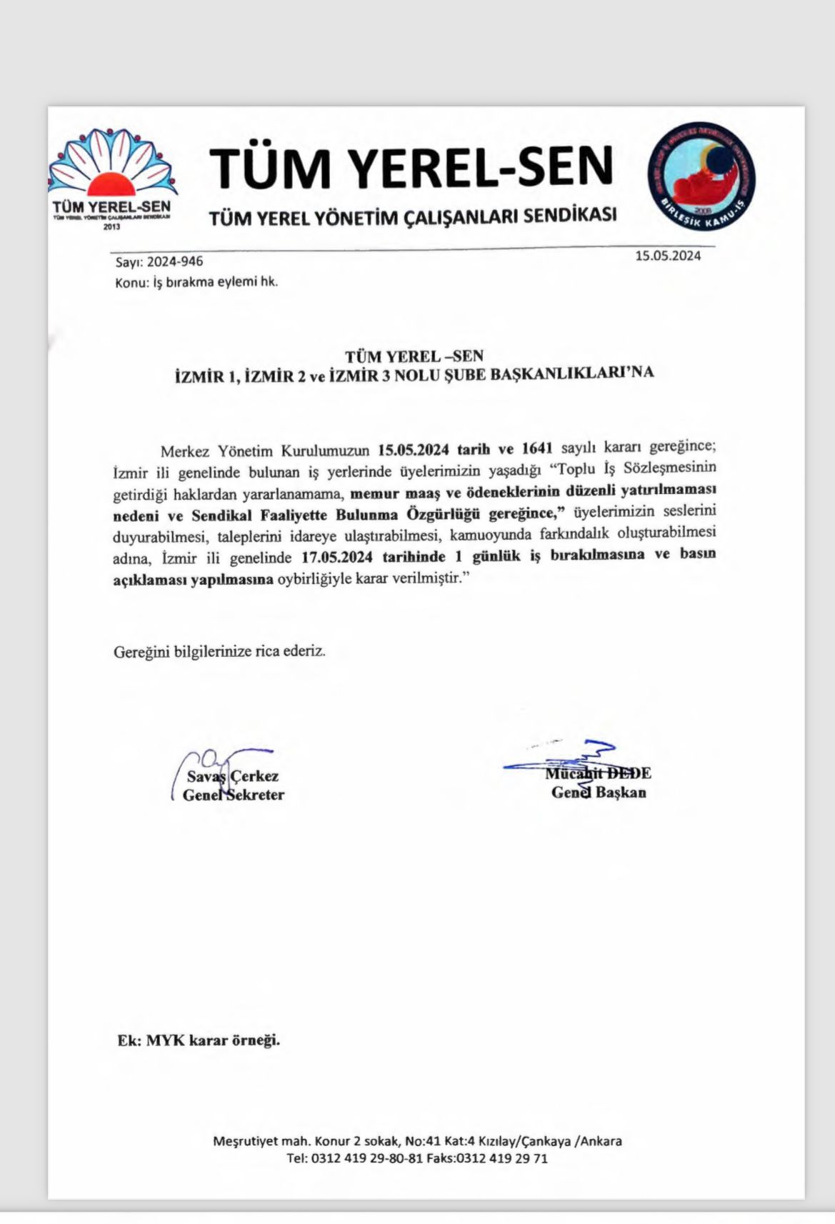 Izmirde Grev Karari Bir Gun Hayat Duracak S