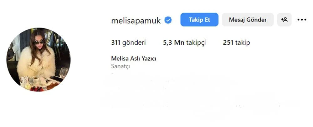 Melisa Aslı Pamuk Instgram