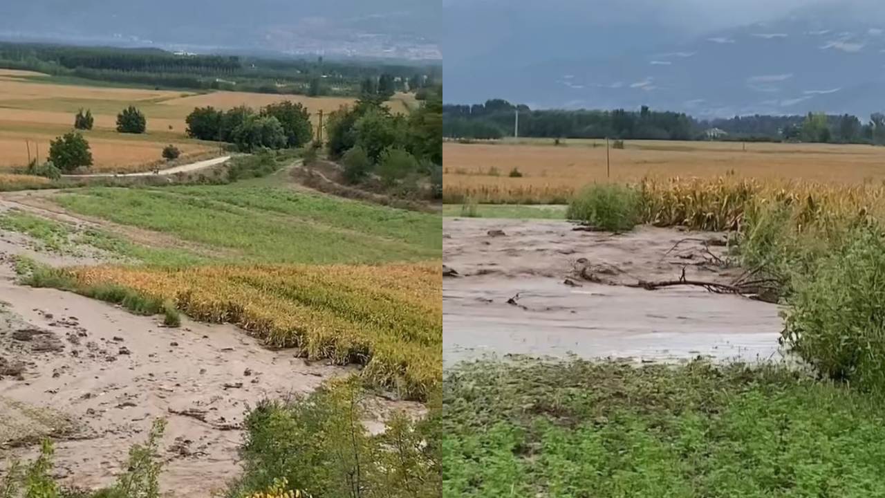 Tarim Arazileri Sular Altinda Tokatta Sulama Kanali Patladi