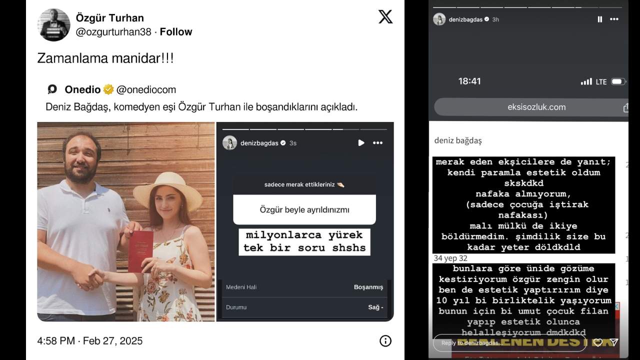 Komedyen Ozgur Turhan Ve Esi Deniz Bagdas Bosandiklarini Acikladi (2)