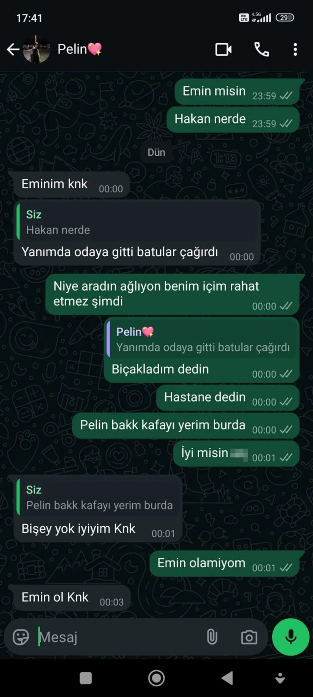 Sevgilisini Olduren Kadindan Sok Mesajlar Bicakladim Dedin Hakan Nerede (3)