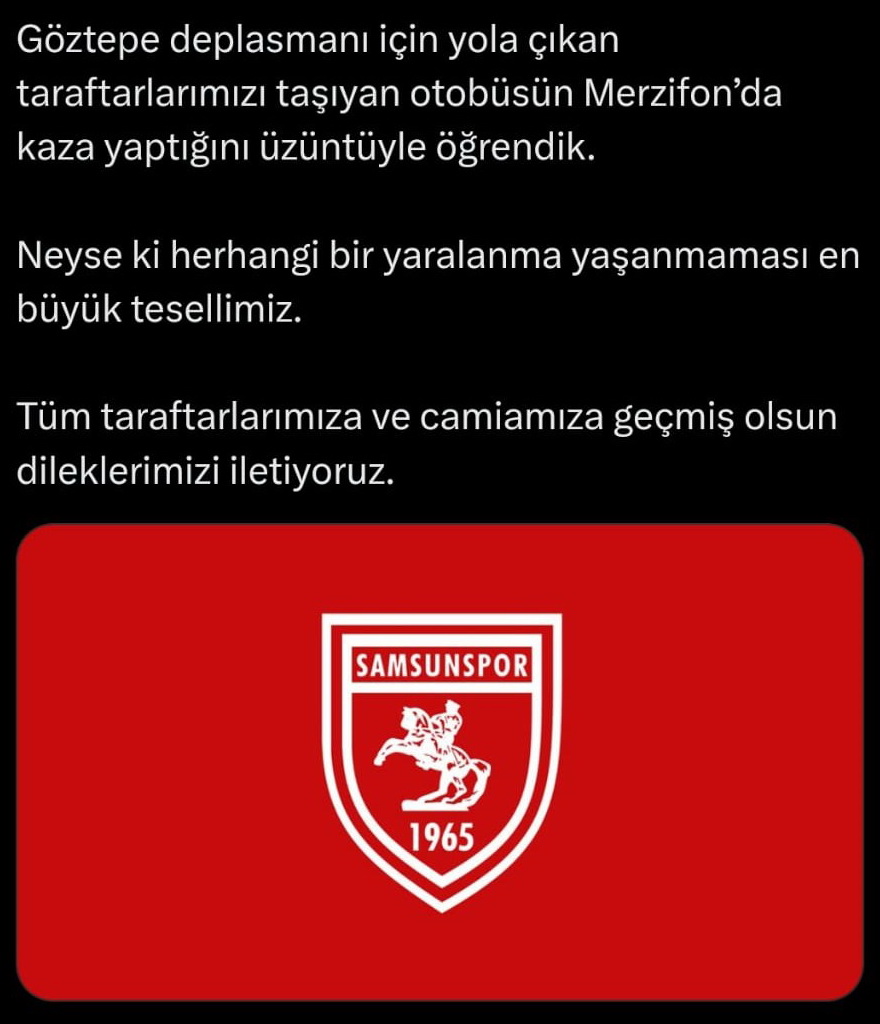 Samsunspor Taraftarlarini Tasiyan Otobuse Kamyon Carpti (2)