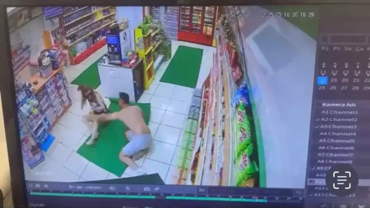 Akaryakit Istasyonunda Kadina Siddet Kamerada (1)