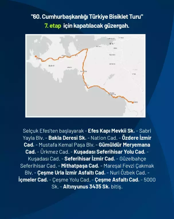 Cumhurbaskanligi Bisiklet Turu 2 4 Mayis Izmirde Hangi Yollar Trafige Kapali (3)