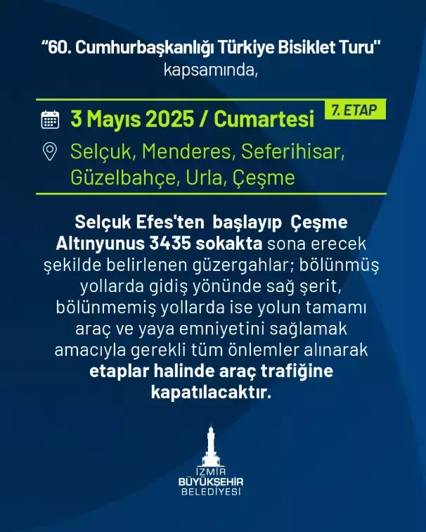 Cumhurbaskanligi Bisiklet Turu 2 4 Mayis Izmirde Hangi Yollar Trafige Kapali (4)