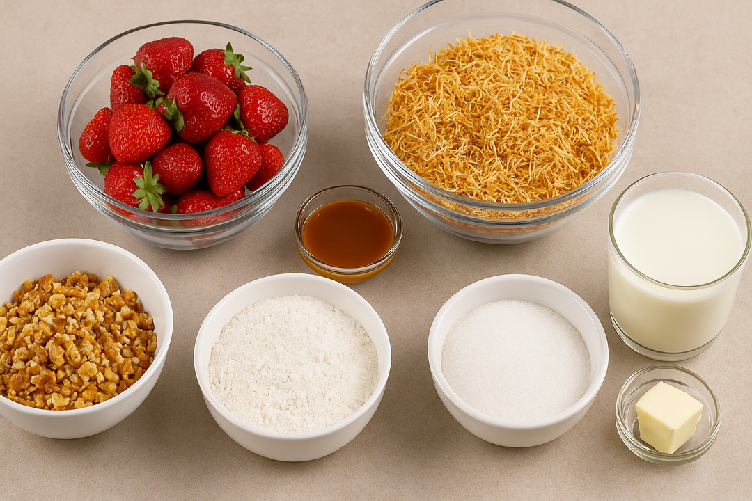 Gelinim Mutfakta Cilekli Krokanli Kadayifli Muhallebi Tarifi Cilekli Krokanli Kadayifli M (4)