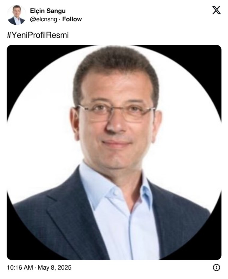 Imamogluna Destek Buyuyor Elcin Sangu Profil Resmini Degistirdi