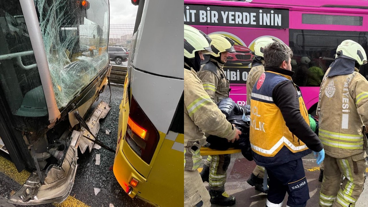 Son Dakika Istanbulda 2 Metrobus Carpisti (1)