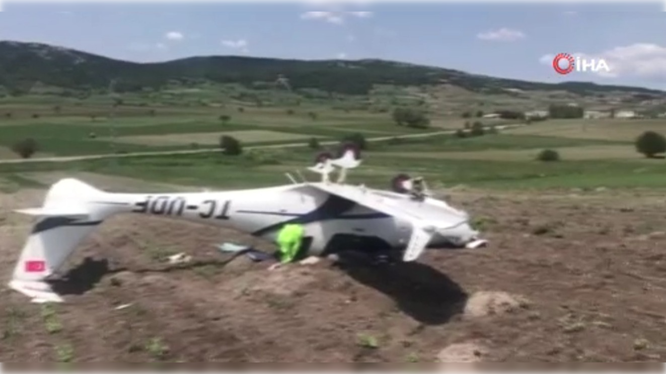 Son Dakika Egitim Ucagi Inis Sirasinda Ters Dondu Pilot Yarali