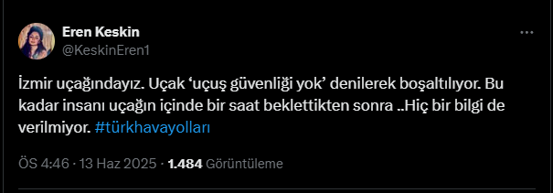 Son Dakika Thynin Izmir Seferini Yapan Ucagina Sok Tahliye
