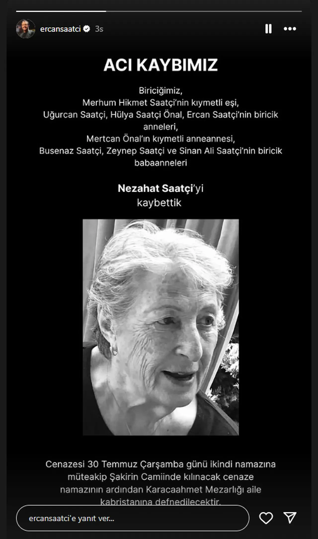 Muzisyen Ercan Saatcinin Annesi Nezahat Saatci Hayatini Kaybetti-1