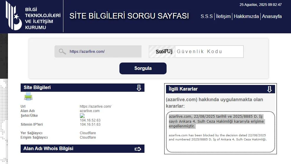 Azar Uygulamasina Erisim Engeli-1