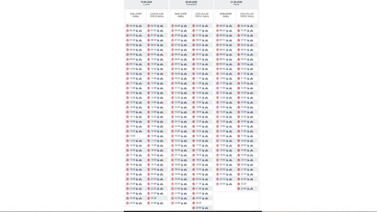 5 Numaralı Eshot Saatleri
