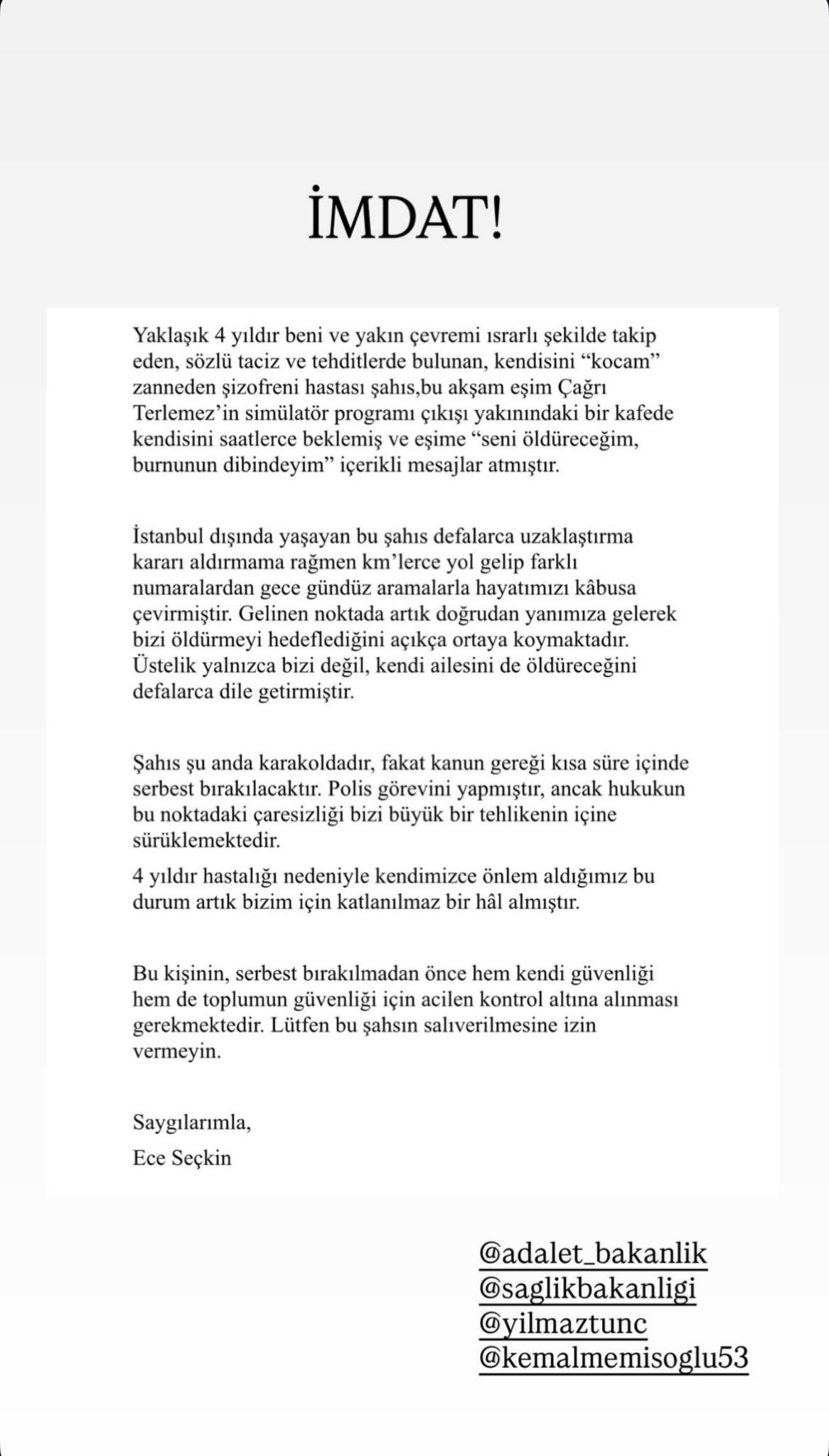 Ece Seckin Lutfen Salivermeyin Diyerek Yardim Istemisti Dosya Ust Mahkemeye Sevk Edildi (3)