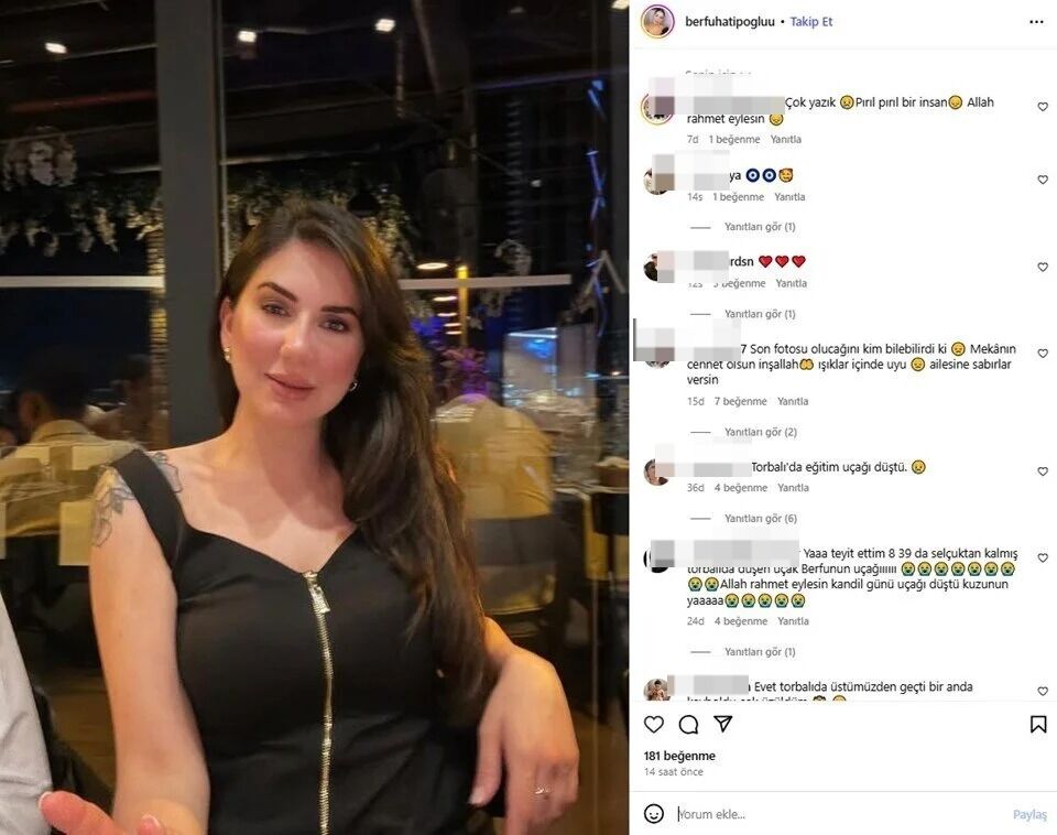 Izmirde Dusen Egitim Ucaginda Hayatini Kaybeden Berfu Hatipoglunun Son Paylasimi Yurekler